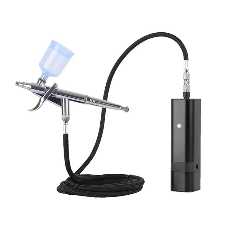 Double Action Airbrush Kit พร้อมท่อลมสำหรับรอยสักชั่วคราว